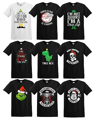 Buy Christmas Funny Biker T-Shirts Santa Rock Xmas 2023 Gift Present Elf Cartoon Tee • 9.99£