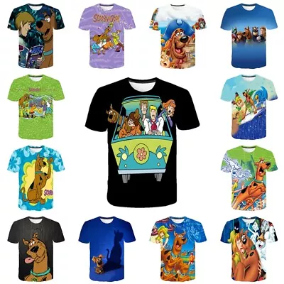 Buy Unisex 3D Scooby-Doo Cartoon Casual Short Sleeve T-Shirt Pullover Tee Top Gifts • 9.59£