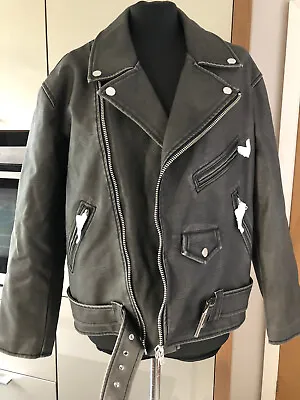 Buy Urban Outfitters,faux Leather Belted Biker,zip Up Jacket,size S,BNWT,RRP £79 • 39.99£