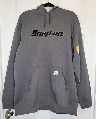 Buy Snap On Tools Carhartt Embroidered Logo Gray Hoodie Sweatshirt Pullover Men's • 120.63£