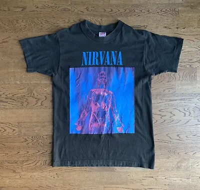 Buy Vintage 1990’s Rare Nirvana Silver Band T-shirt Anvil Label Men’s L • 350£
