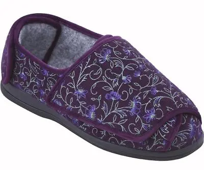 Buy Cosyfeet Womens Slipper Emma Wide Fit 6E Width 2 Colours UK Size 3 To 9 Roomy • 59.99£