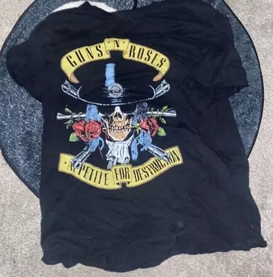 Buy Guns N Roses T Shirt Appetite For Destruction Rock Band Merch Tee Sz S Axl Rose • 12.95£