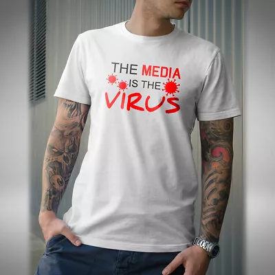 Buy The Media Is The Virus T-Shirt Funny Conspiracy Pandemic Sarcasm Small To 5XL • 9.99£