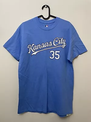 Buy Kansas City Royals MLB Eric Hosmer #35 T-Shirt Blue Official Merchandise Medium • 10£