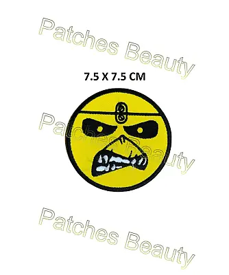 Buy Maiden Eddie Angry Face Cool Embroidery Iron Sew On Patch Jacket Jeans #1015 • 2.05£