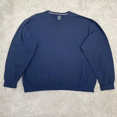 Buy Sweatshirt Mens XXL 2XL Vintage Blank Jumper Y2K Basic Plain Top Crewneck • 11.99£