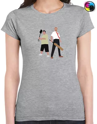 Buy Shaun Of Dead Ladies T Shirt Funny The Cornetto Zombies Retro Comedy Design • 8.99£
