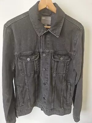 Buy ASOS Black Denim Jacket Men Size  Medium Very Good Condition Button Up  • 12.99£
