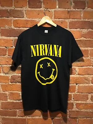 Buy NIRVANA Logo T-Shirt (Grunge Retro Vintage) Unisex Ladies Mens (Black) • 8.99£