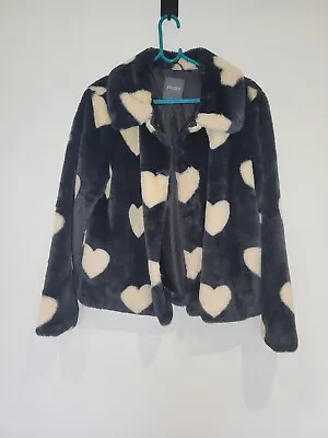 Buy Studio Faux Fur Love Heart Jacket Size  Uk 14 Worn Once • 28.99£