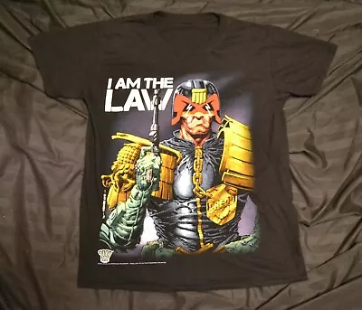 Buy T Shirt 2000AD Judge Dredd I Am The Law Black Medium • 20£