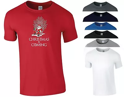 Buy Santa Cane Throne T Shirt Game Of Thrones GOT Jon Snow Funny Xmas Gift Men Top • 6.99£