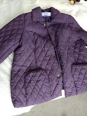 Buy Ladies Size 22 Marks & Spencer Jacket Dark Grape Lightly Padded Great Cond NR! • 8£