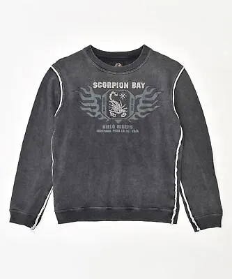Buy SCORPION BAY Boys Graphic Sweatshirt Jumper 12-13 Years Grey Cotton DG03 • 7.32£