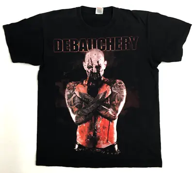 Buy Debauchery German Death Metal Band Double Sided Graphic Print T-Shirt Medium • 10£