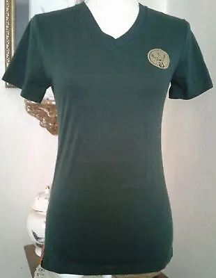 Buy Jägermeister USA Women's Dark Green V-Neck T-Shirt Size S/M/L Green • 11.18£