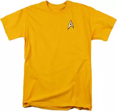 Buy Officially Licensed Star Trek Logo Men's Gold T-Shirt • 15.95£