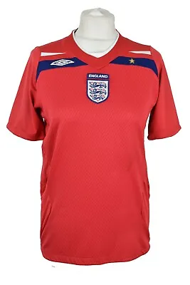Buy ENGLAND 2008-10 Away Football T-Shirt Size XLB Boys Red Short Sleeves Umbro • 16.20£
