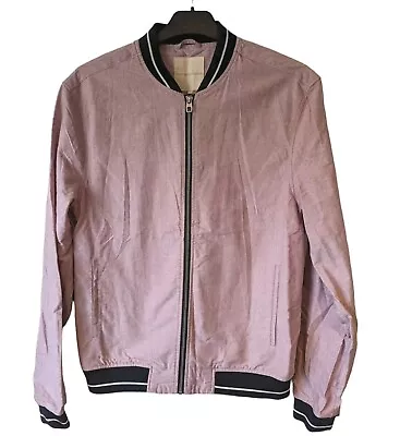 Buy Frederik Anderson Copenhagen Bomber Jacket Pink Mens L Cotton Summer Lined • 19.99£