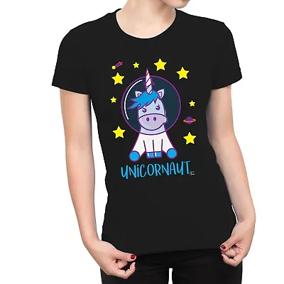 Buy 1Tee Womens Unicorn Astronaut Space T-Shirt • 7.99£