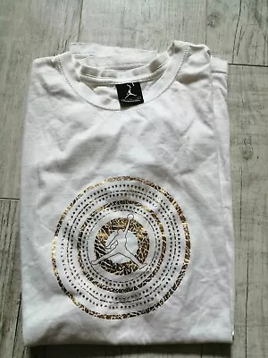 Buy NIKE Retro VINTAGE T-Shirt WHITE Size XL Pristine GOLD FOIL Diamante LOGO  • 19.50£