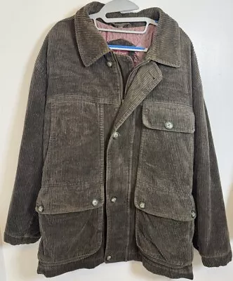 Buy Corduroy Jacket  Spirit Off Past Men’s Large Deep Green Padded Chest 46 Inch • 9.99£
