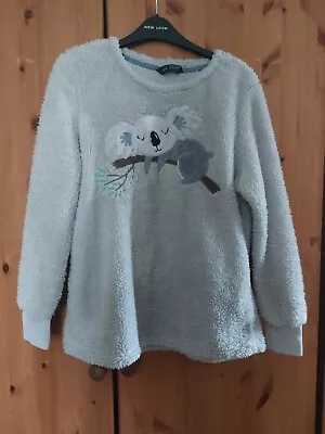 Buy Ladies' Avenue Size 12 14 Fluffy Grey Cute Koala Long Sleeve Pyjama Top Used • 2£
