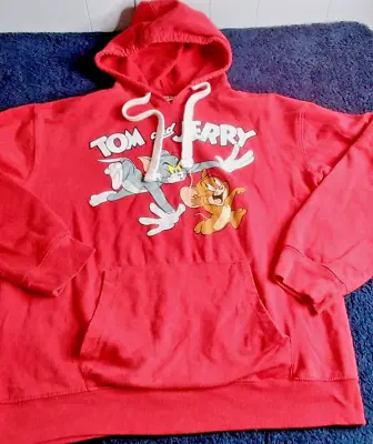 Buy Tom & Jerry Sweatshirt Red Hoodie Size L (11-13) • 11.62£