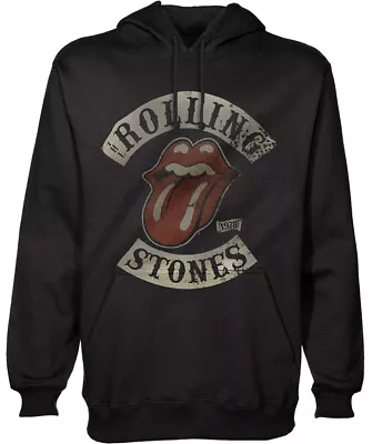 Buy Rolling Stones Tongue Patch 1978 Black Pull Over Hoodie OFFICIAL • 30.39£
