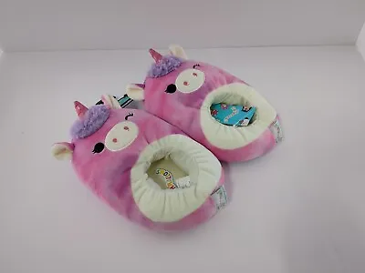 Buy Original Squishmallows Kids Slippers Lavender Unicorn Size 4-5 NWT • 16.06£
