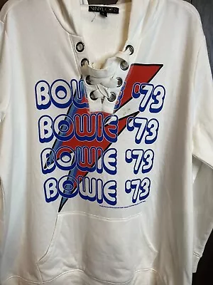 Buy David Bowie 1973 ‘73 World Concert Tour Sweatshirt Hoodie Adult 2XL White • 37.91£