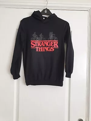 Buy Kids Black Stranger Things Hoodie-size 12yrs(150) • 2.90£
