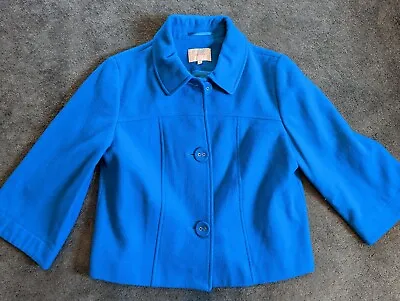 Buy 🛍️PER UNA M&S Blue Wooly Jacket Size UK 12 • 10£
