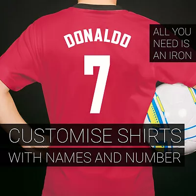 Buy Custom Print Football Shirts With Name And Number Iron On Vinyl Transfers • 4.50£
