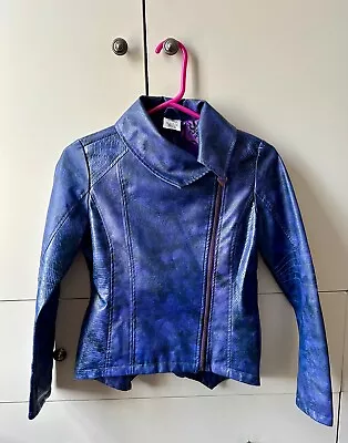 Buy Disney Store Descendants Purple Leather Style Mal Jacket Age 11-12 • 15£
