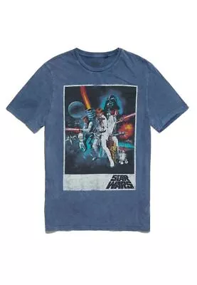 Buy Star Wars Retro T-shirt Short Sleeves Crew Neckline Movie Cotton Mens Shirt Tee • 16.07£