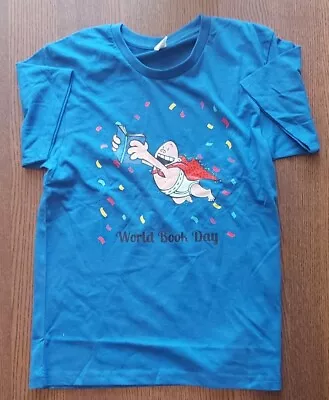 Buy Captain Underpants, World Book Day, Short Sleeved Unisex T-shirt In Blue, Age... • 9.99£