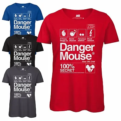 Buy Danger Mouse® 100% Secret Ladies T-Shirt - Officially Licensed Top Retro Tee • 13.13£