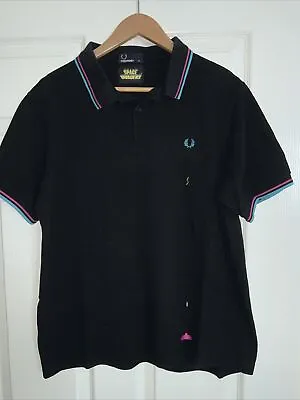 Buy XL SPACE INVADERS POLO Fred Perry PIQUE T SHIRT XS Game Arcade Ship Robot Aliens • 45£