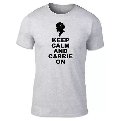 Buy Keep Calm Carrie On Unisex T Shirt - Parody Actress Movie Sci Fi • 12.95£