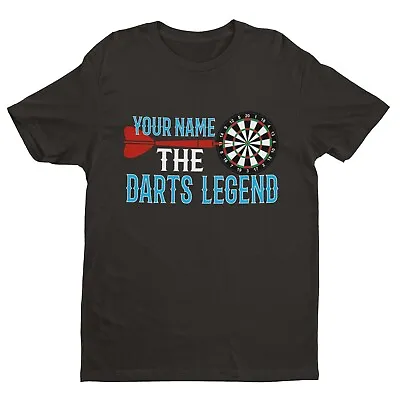 Buy PERSONALISED Darts T Shirt YOUR NAME The DARTS LEGEND Gift Idea Oche Player Pub • 11.87£