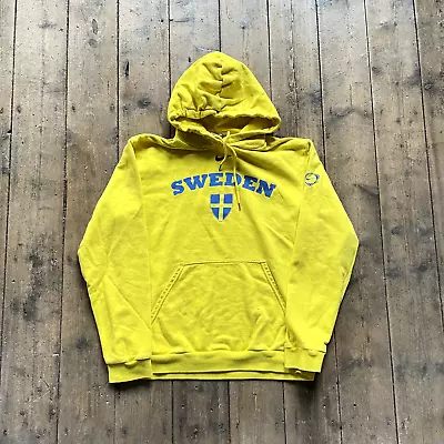 Buy Nike Hoodie Swoosh Pull Over Sweden Sweatshirt, Yellow, Mens Medium • 30£