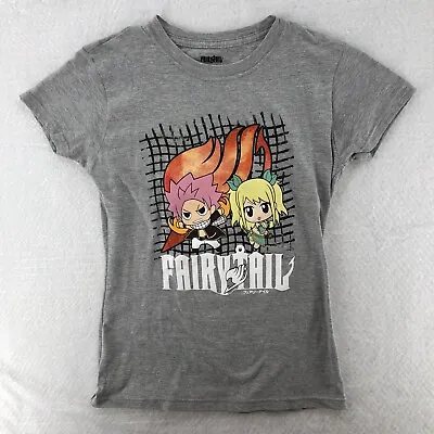 Buy Fairy Tail Anime Womens T-Shirt Small Gray Muscle Tee Hiro Mashima Natsu Lucy • 9.46£