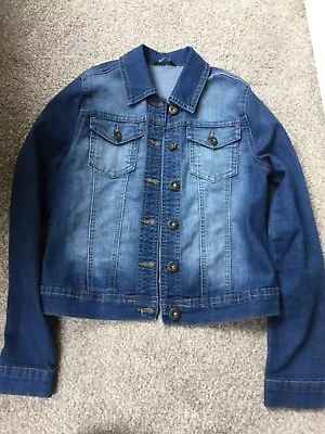 Buy Girls Blue Denim Style Jacket Age 10-11 Years • 7.99£