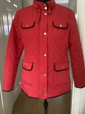 Buy QUILTED JACKET - RED/BLACK - Size 18  - LAURA ASHLEY - EXCELLENT CONDITION • 19.99£