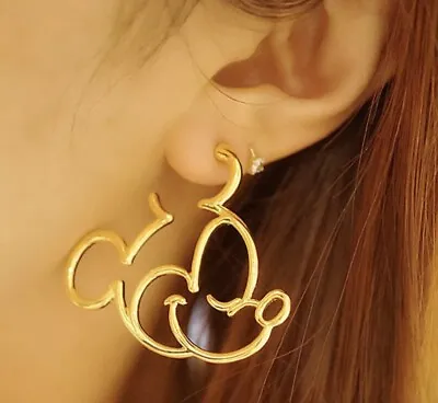Buy Disney Earrings - Mickey Mouse Gold Hoop Jewellery & Gift Bag, Brand New • 7.99£