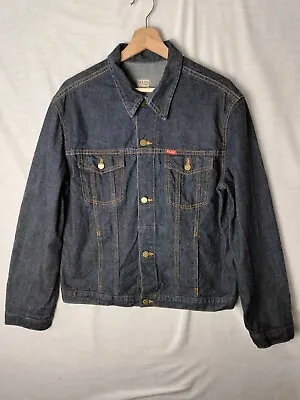 Buy Wrangler Hero Dark Blue Cotton Button Up Trucker Denim Jacket - Women's XL • 29.95£