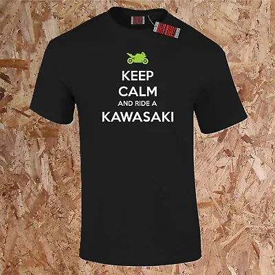 Buy Keep Calm Kawasaki T-Shirt Motorcyclist Biker Dad Grandad Funny Birthday Gift • 11.95£