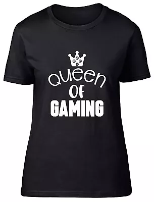 Buy Queen Of Gaming Fitted Womens Ladies T Shirt • 8.99£